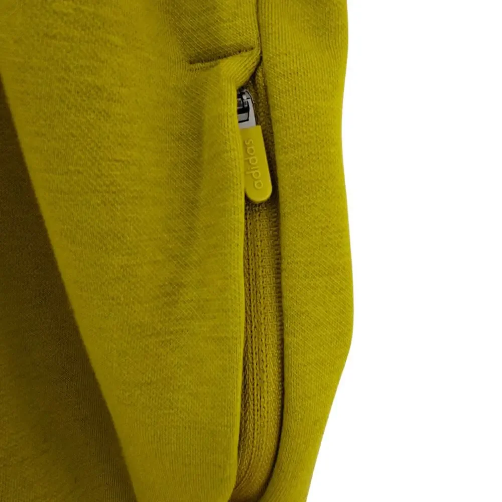 Adidas One Fleece Basketball Crewneck Sweatshirt Pulse Olive Zip Pockets Med NWT